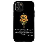 Carcasa para iPhone 11 Pro Ora Que Dios desee a Sunflower Versículo bíblico Cristiano religioso