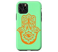 Carcasa para iPhone 11 Pro Orange Hamsa Yoga Mediación