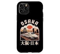 Carcasa para iPhone 11 Pro Osaka Castle Japón Vintage Shinkansen Kanji Bullet Train Fan