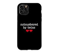 Carcasa para iPhone 11 Pro Outnumbered by Twins Boys Girls Dad Soon to Be Mom Pregnancy