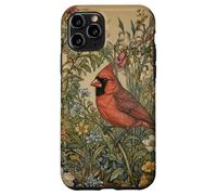 Carcasa para iPhone 11 Pro Pájaro de jardín Cardenal norteño, Estilo Vintage