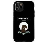Carcasa para iPhone 11 Pro Pantanal Brasil Nutria Gigante Atardecer Río