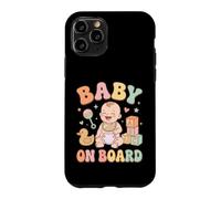 Carcasa para iPhone 11 Pro Pastel Groovy Baby Toy Blocks Sonajero Diseño