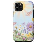 Carcasa para iPhone 11 Pro Pastel Sun Meadow Luna Moth and Butterfly