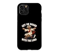 Carcasa para iPhone 11 Pro Patinaje Jesús Skateboard Cristo Subir a Bordo con el Señor