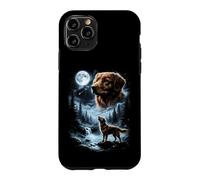 Carcasa para iPhone 11 Pro Pato de Nueva Escocia Tolling Retriever Aullando a la Luna 90