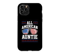 Carcasa para iPhone 11 Pro Patriotic All-American Auntie USA 4 de Julio Bandera Estadounidense