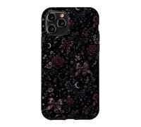 Carcasa para iPhone 11 Pro Patrón de Luna botánica Vintage con diseño Floral, Estilo Bow Coquet