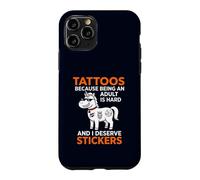 Carcasa para iPhone 11 Pro Pegatinas Tattoos Because Being An Adult Is Hard I Merece