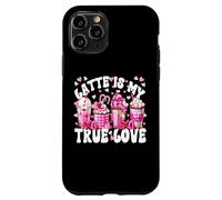 Carcasa para iPhone 11 Pro Pink Latte Mug Set True Love For Women Valentines Coffee