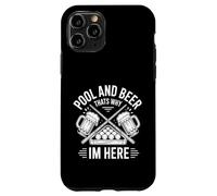Carcasa para iPhone 11 Pro Piscina Divertida y Cerveza por eso Estoy aquí Diciendo