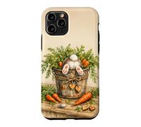 Carcasa para iPhone 11 Pro Plantas Jardinero Botánico Floral Divertido Conejo Kawaii Zanahoria