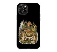 Carcasa para iPhone 11 Pro Pond Patrol Pato Entre Juncos Plantas de Estanque paseantes
