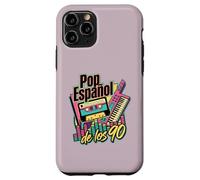 Carcasa para iPhone 11 Pro Pop Español de los 90 Retro Cassette Tape Keytar Español
