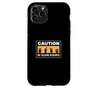 Carcasa para iPhone 11 Pro Precaución No se Requiere Hablar Cool Finger Ortografía ASL Profesor
