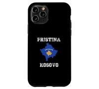 Carcasa para iPhone 11 Pro Pristina Kosovo Vintage Kosovo Bandera Mapa Diseño