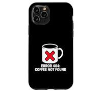 Carcasa para iPhone 11 Pro Programmer Coder Error 404 Coffee Not Found Tech