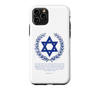 Carcasa para iPhone 11 Pro Psalms 122:6-9 Elegant Star of David Israel Bible Verse
