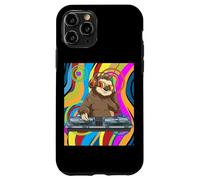 Carcasa para iPhone 11 Pro Psicodélico DJ Sloth Techno EDM Música Dance