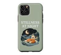 Carcasa para iPhone 11 Pro Quietud En La Noche Durmiendo Fox Acogedor Luna Calma Cottagecore