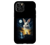 Carcasa para iPhone 11 Pro Rabbit Howling to The Moon Vintage Funny Rabbit