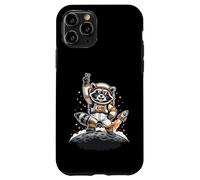 Carcasa para iPhone 11 Pro Raccoon Astronaut On The Moon with Rocket Retro Space Iconic
