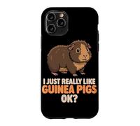 Carcasa para iPhone 11 Pro Realmente me Gustan los Conejillos de Indias Ok Cute Teddy Guinea Pig