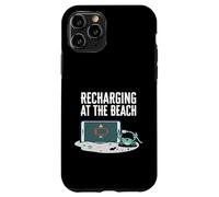 Carcasa para iPhone 11 Pro Recharging At The Beach Low Battery Crab Phone