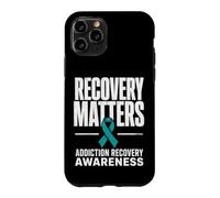 Carcasa para iPhone 11 Pro Recovery Matters Concientización sobre la adicción al Alcohol a Las Drogas Verde Azulado
