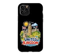 Carcasa para iPhone 11 Pro Recuerdo de Viaje de Castillos con Bandera del Reino Unido