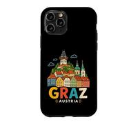 Carcasa para iPhone 11 Pro Regalo de Recuerdo de Viaje de Graz Austria Dibujado a Mano