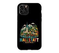 Carcasa para iPhone 11 Pro Regalo de Recuerdo de Viaje de Hallstatt Austria Dibujado a Mano