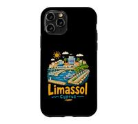 Carcasa para iPhone 11 Pro Regalo de Recuerdo de Viaje de Limassol Chipre Dibujado a Mano
