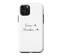 Carcasa para iPhone 11 Pro Regalo de tipografía de corazón para Miembros del Equipo