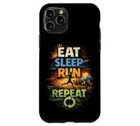 Carcasa para iPhone 11 Pro Regalo Divertido para Corredores de Eat Sleep Run Repeat