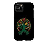 Carcasa para iPhone 11 Pro Reggae Tree Life Rasta Roots Singing Birds Music