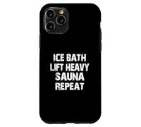 Carcasa para iPhone 11 Pro Repetición de Sauna Pesada con elevación de baño de Hielo | Funny Gym