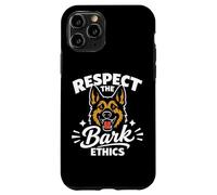 Carcasa para iPhone 11 Pro Respect The Bark Ethics, Humor del Pastor alemán