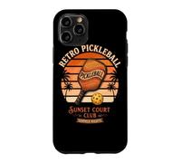 Carcasa para iPhone 11 Pro Retro Pickleball Sunset Court Club Ropa Vintage