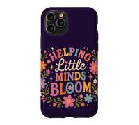 Carcasa para iPhone 11 Pro Retro Teacher Helping Little Minds Bloom Floral Cita