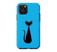 Carcasa para iPhone 11 Pro Retro Vintage Mod Atomic Black Cat Eye Gafas Rockabilly