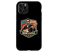 Carcasa para iPhone 11 Pro Rockin In The USA President Guitar Día de la Independencia Americana