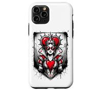 Carcasa para iPhone 11 Pro Rojo Reina de Corazones Corona Rebelde Gafas de Sol Poker Card Mujeres