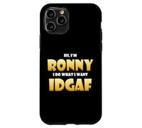 Carcasa para iPhone 11 Pro Ronny Costume Idgaf Meme Personalized First Name Ron Joke