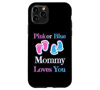 Carcasa para iPhone 11 Pro Rosa o Azul MommyLoves You bebé niña o niño próximamente
