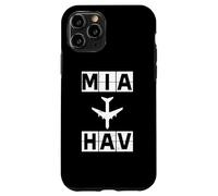 Carcasa para iPhone 11 Pro Ruta de avión MIA a HAV Miami Havana
