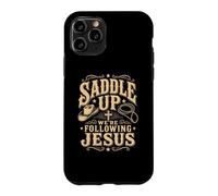 Carcasa para iPhone 11 Pro Saddle Up Estaban siguiendo a Jesús Fe Biblia Escritura Dios