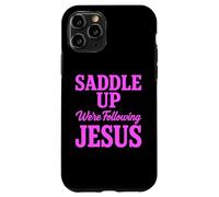 Carcasa para iPhone 11 Pro Saddle Up Estaban siguiendo a Jesús Fe Escritura Cristiana Dios