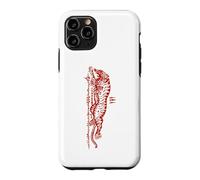 Carcasa para iPhone 11 Pro Sak Yant Suea Krajone Tigre Saltando Tatuaje Tailandia