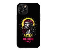 Carcasa para iPhone 11 Pro Salvado por Su Sangre Jesucristo Corona De Espinas Cristiano